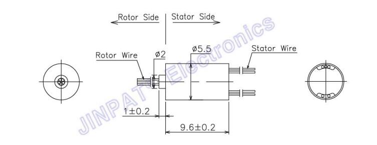 5 Circuits Electrical Rotary Slip Ring LPMS-05D