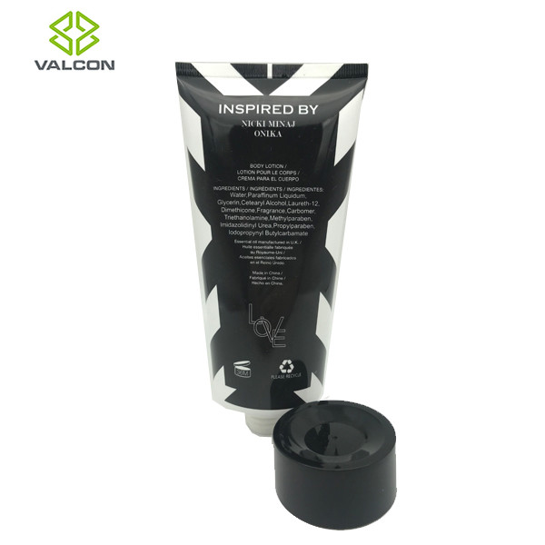 Black White Empty Lotion Tubes , Cosmetic Tube Packaging Big Capacity