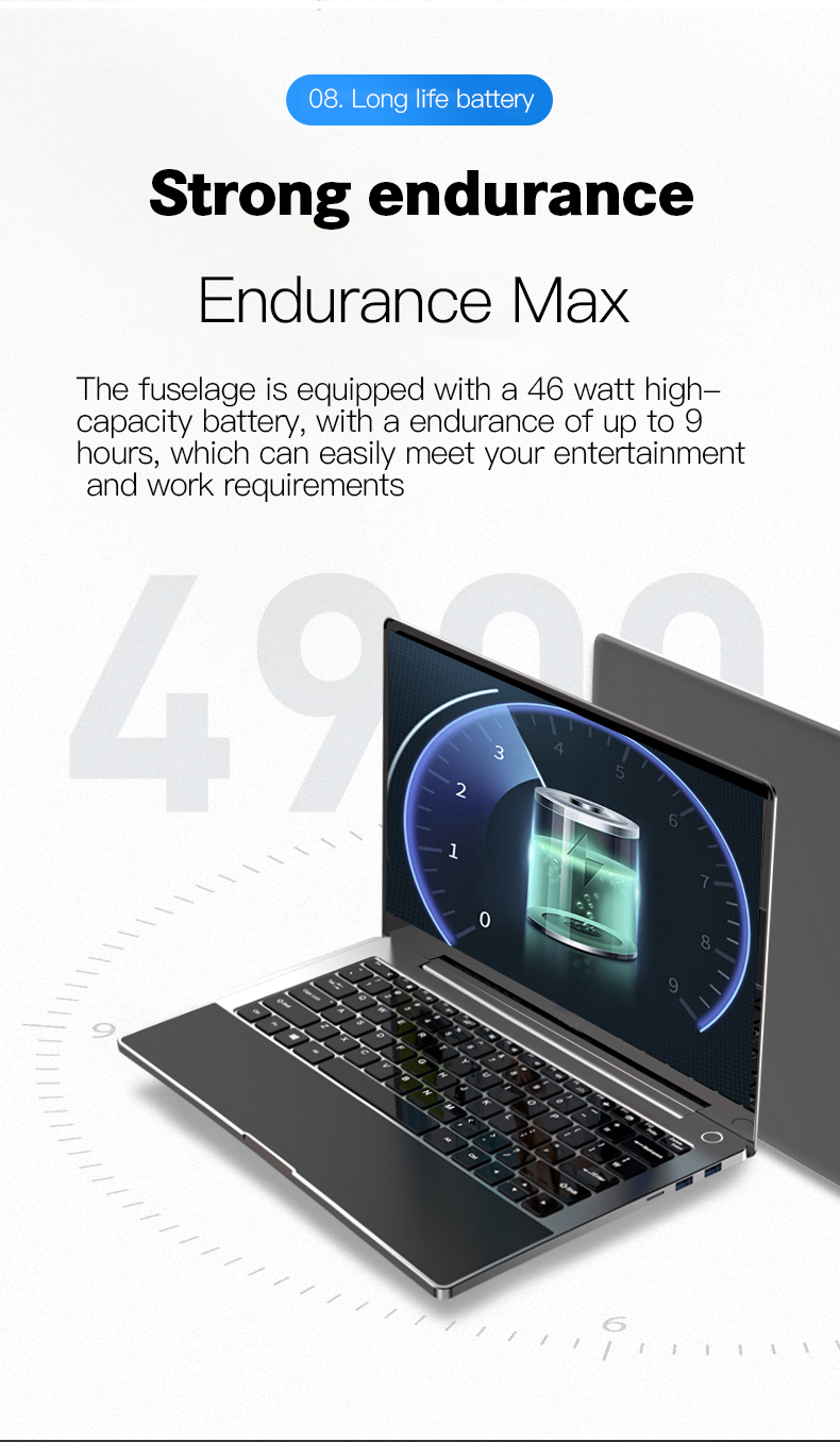 1.80GHz Ultra Thin Laptop Computer Intel I5 10210U CPU 14" 3840 × 2160 IPS