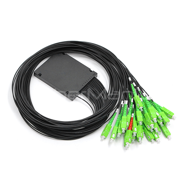 1x32 Fiber Splitter LGX Module With ABS Module Input Of Output 2.0mm OFNR Black