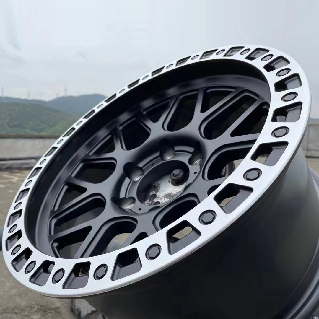 custom wheelsl matte black 4 wheel off road Better driving experience 16 17 18 beadlock wheels for sports car