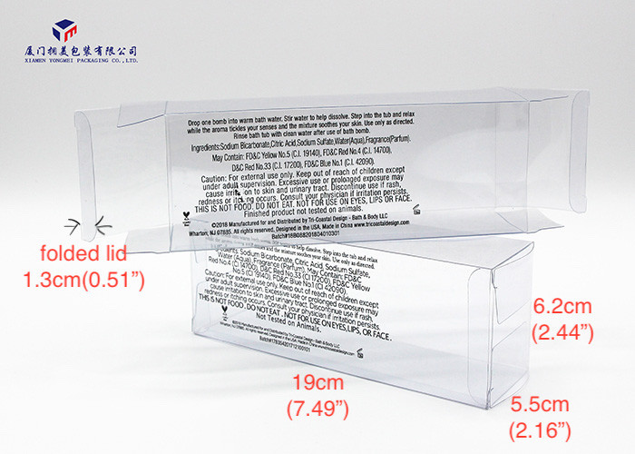 Super Clear PVC Rigid Plastic Boxes Plastic Retail Boxes Light Weight Two Ends Open