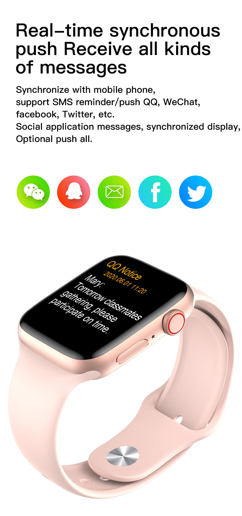 1.75 Inch Mtk Chipset Wallpaper Smartwatch IWO W26+ Pro ECG