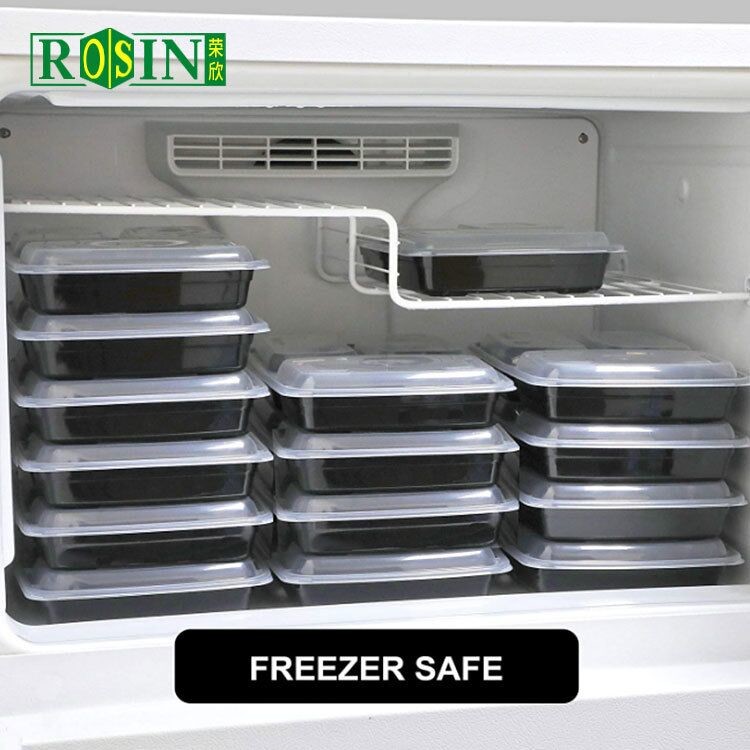 Square 3 Compartment Takeaway Food Container 1000ml Disposable Takeaway Containers