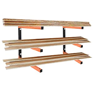3-Level Wood Rack for Everyday Workshop Lumber Storage in Farmhouse Design