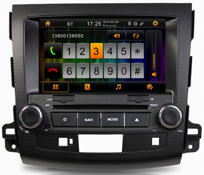 car DVD player for Mitsubishi Outlander(2006-2012) dealer auto stereo sat nav OCB-8063