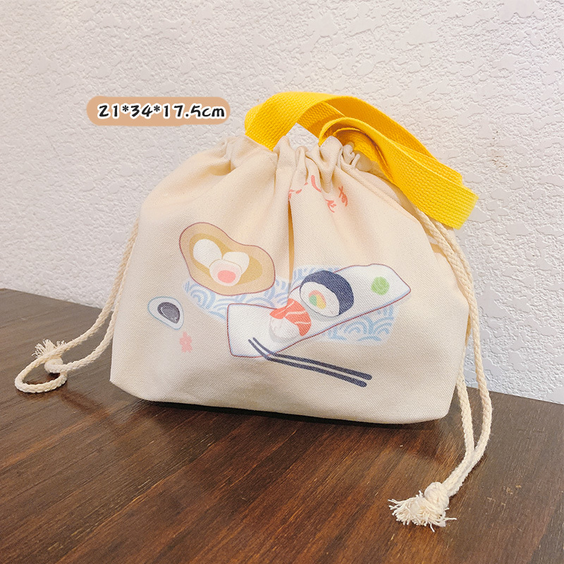 600D oxford Drawstring Lunch Bag Portable Children Bentgo Insulated Lunch Bag