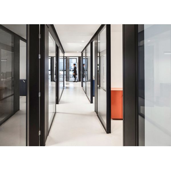 Modular Glazing Office Demountable Partitions System With Laminated Glazing Pre