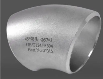 Stainless Steel Pipe Fittings BW Elbow 45° 1 1/2'' 316L ASME B16.9