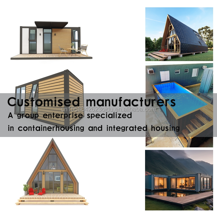 3 Bedrooms and Living Room Tiny Modular Home Transportable Prefabricated House with Steel Structure Frame Welded Container