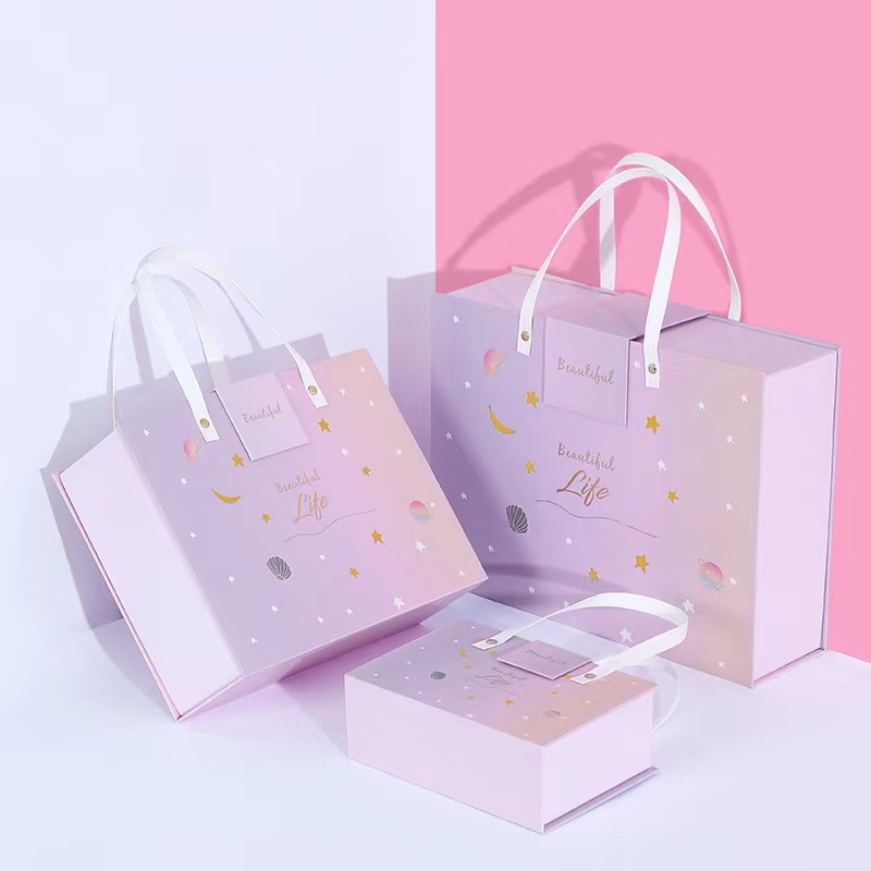 Reusable Cosmetic Packaging Box Hairband Silk Pillowcase Gift Box