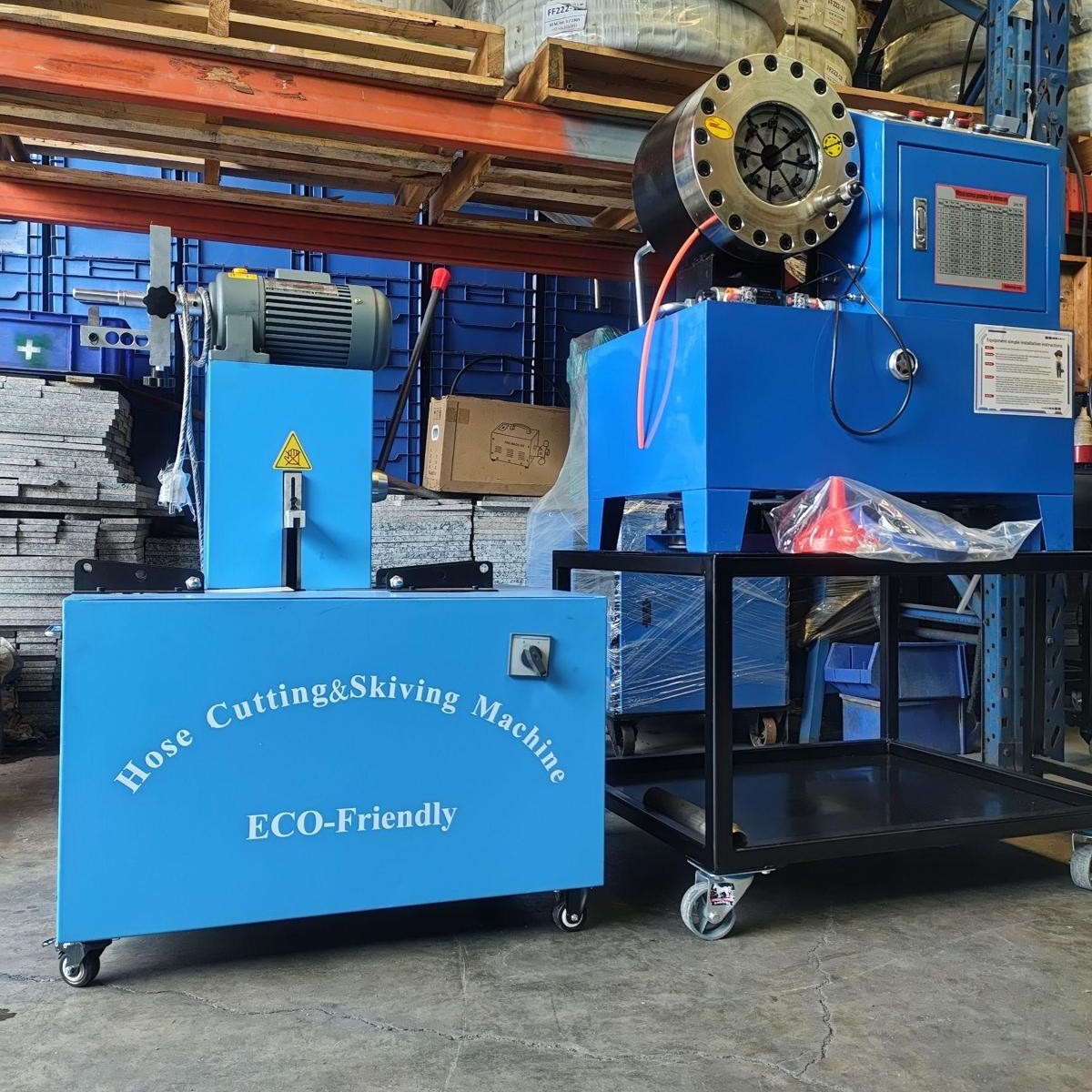 850*600*1200mm Hose Cutting Machine With Button Control System Rubber Blade Material