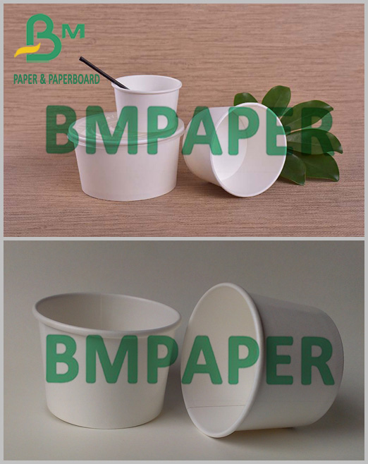 White Food Grade Paper Bowl Base Paper Ideal For Takeaway Bowls