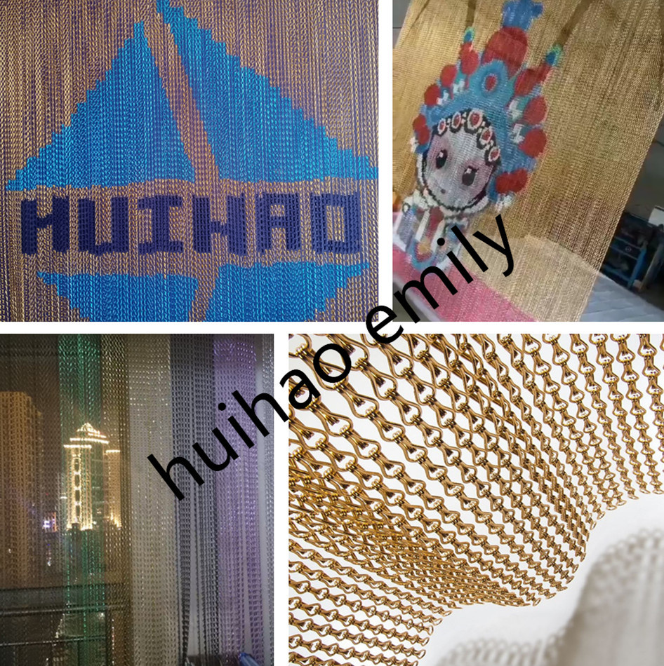 Anodized Aluminum Door Chain Fly Curtain With Different Colors