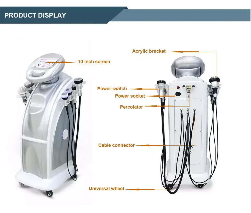 Weight Loss Vacuum Cavitation Machine RF 80K Cellulite Removal Beauty Device