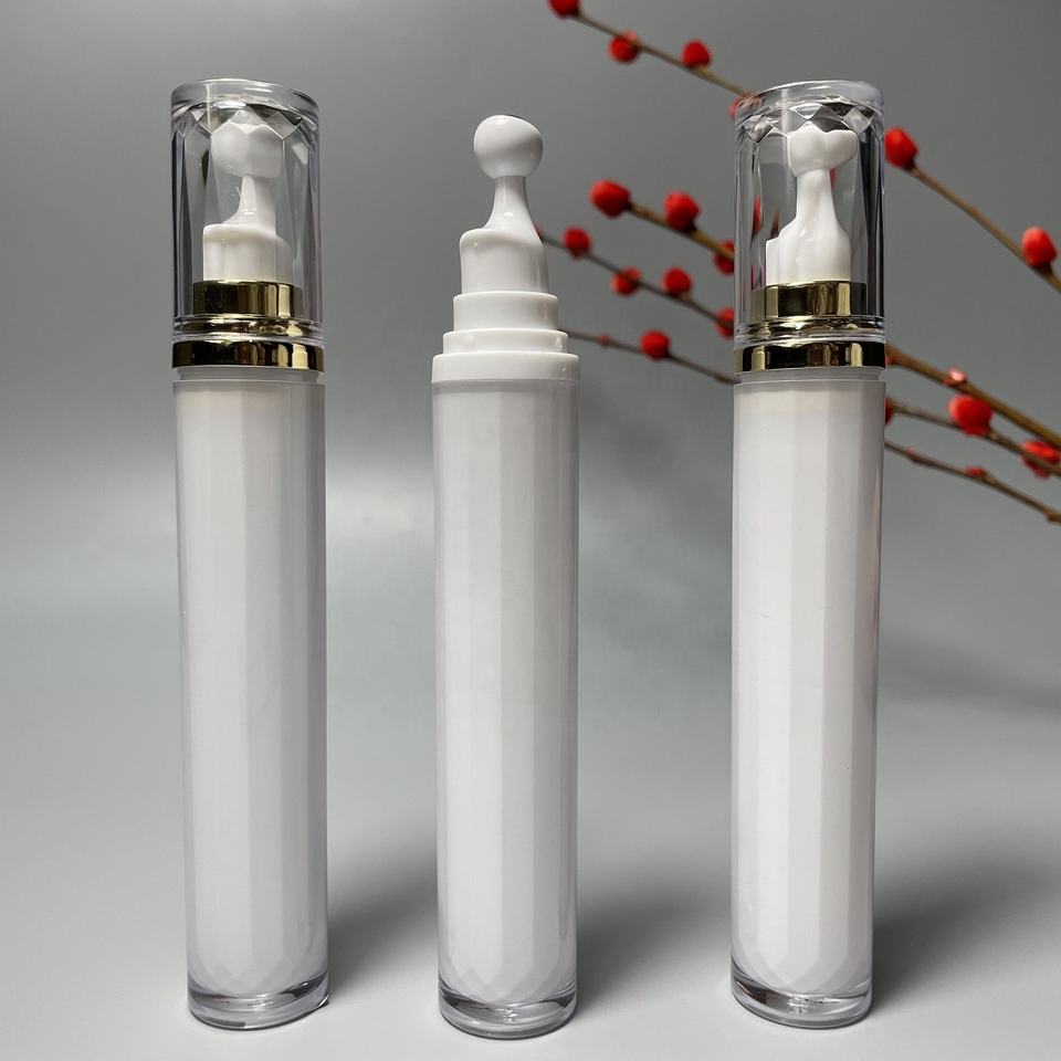 Acrylic Empty Roll On Bottle 15ml Luxury Eye Cream Roller Metal Ball