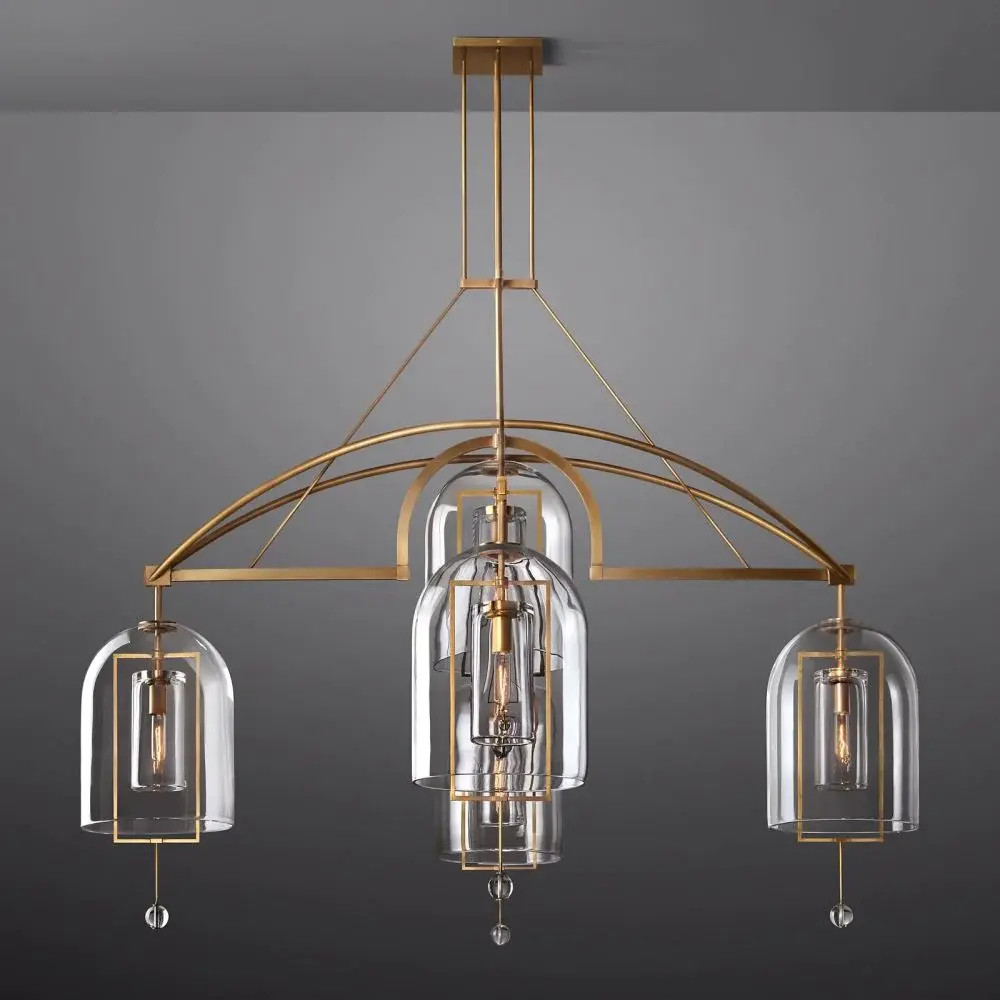 Hotel Brass Ceiling Chandelier AC 85-265V