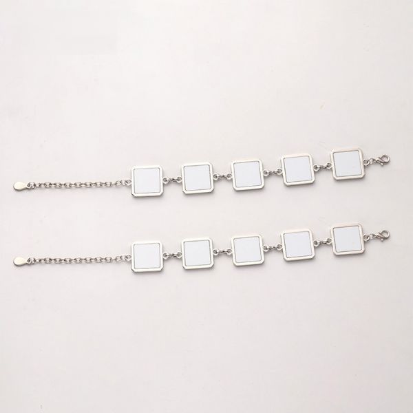 Sublimation Square Charm Bracelet Blanks Jewelry Charms Bracelets