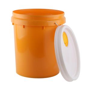 China Open Head Plastic Lubricant Oil Bucket With Metal Bail Handle on sale