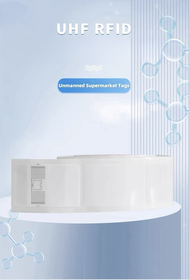 70*45mm 860-960Mhz Long Range Passive UHF RFID Label Tags for Apparel Supply Chain Retail Management