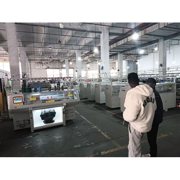 14 Gauge 16 Gauge Double Carriage Single System High Speed Automatic Flat Collar Knitting Machine