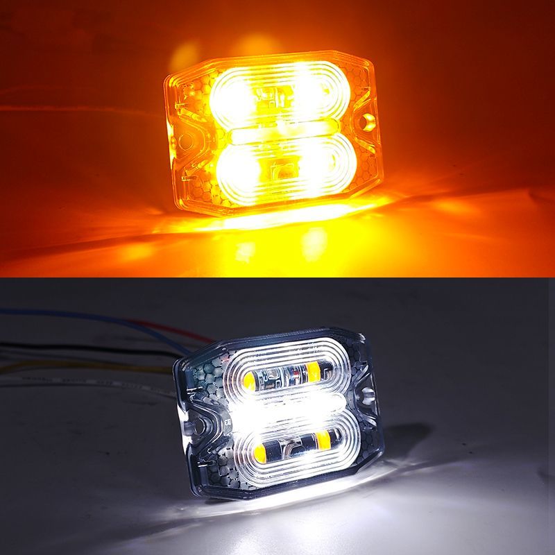 Strobe Light Vehicle Side Marker Surface Mount with Daytime Running Light