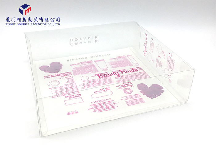 Light Weight Plastic Retail Boxes , Clear Plastic Gift Boxes Gold Hot Stamping