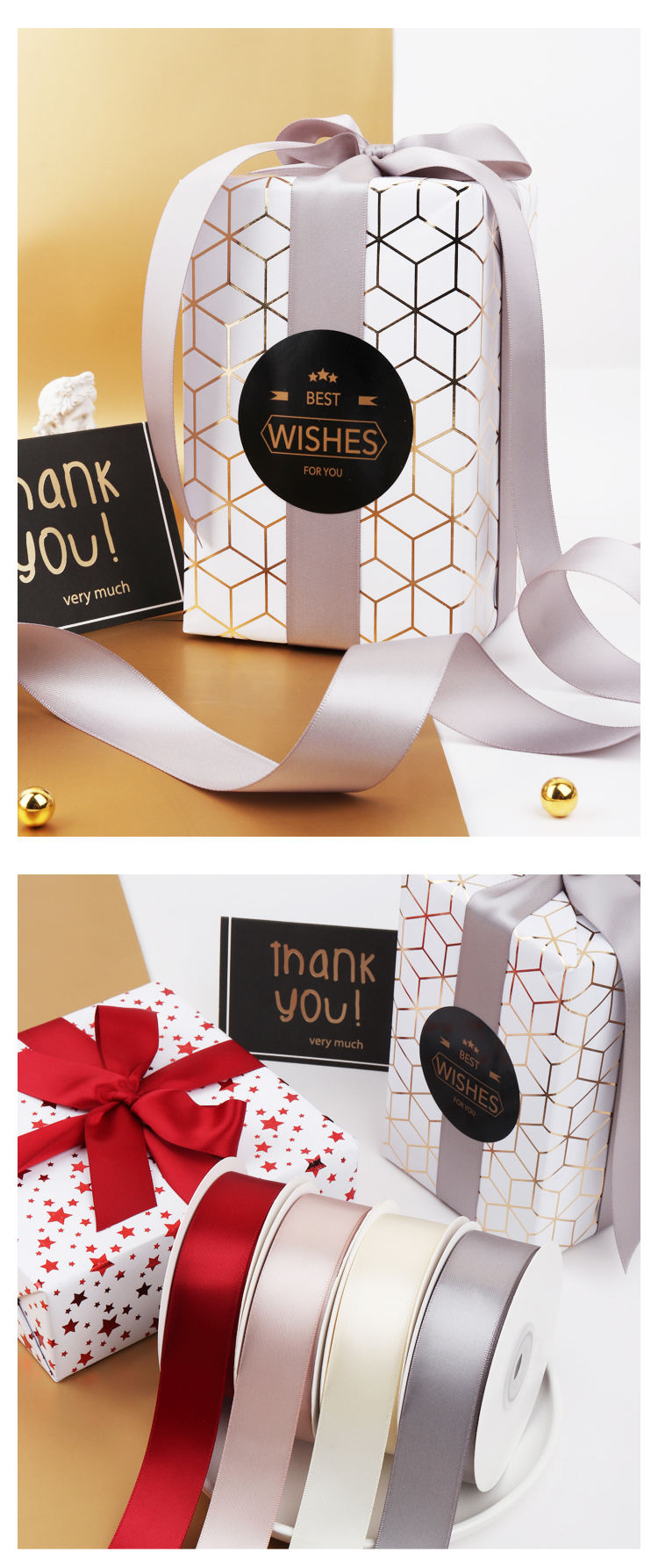 Factory Ribbon customization printed logo personalized polyester ribbon