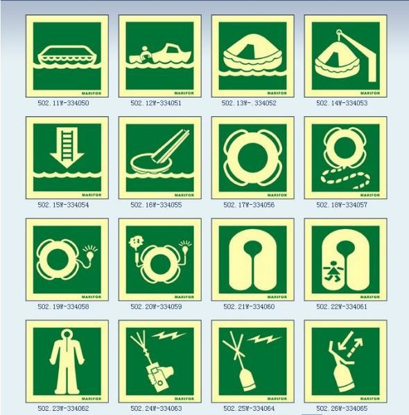 Ceiling Mounted Light-Emitting Photoluminescent IMO Signage 1mm Thickness