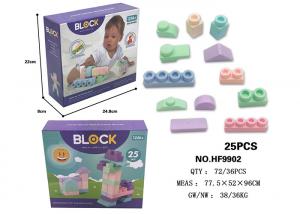 Buy cheap 64 Pcs 4.9 &quot; Large Soft Rubber Building Blocks , Age 12 Months Educational Baby Toys product