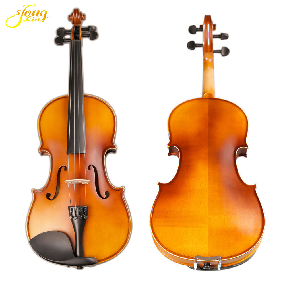 Hot Sale 4/4-1/8 Size Plywood Body with Very Nice Flamed Veneer on Top Student Violin