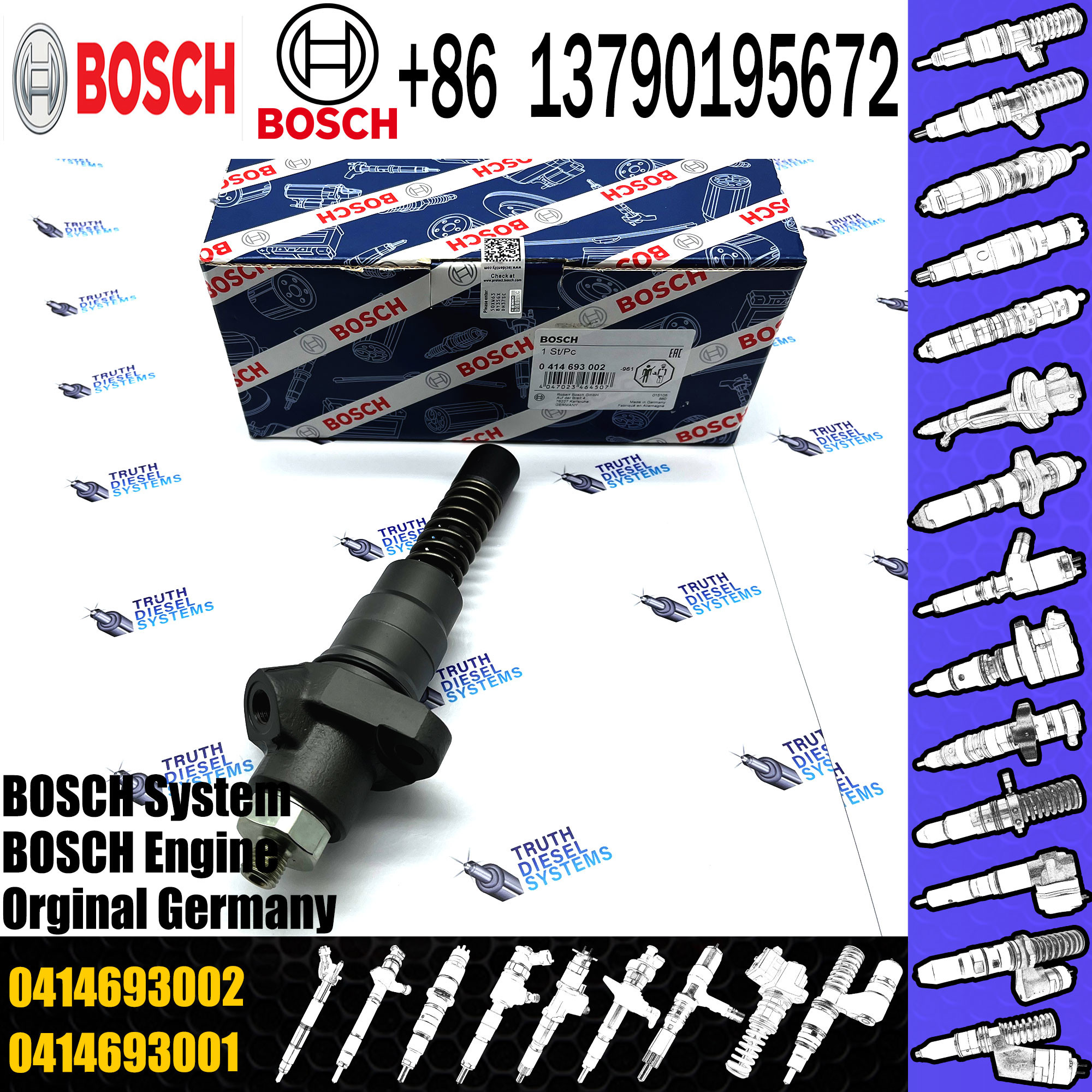 Remanufactured Diesel Engine Fuel Injection Unit Pump 0414799027 0414693001 0414693002