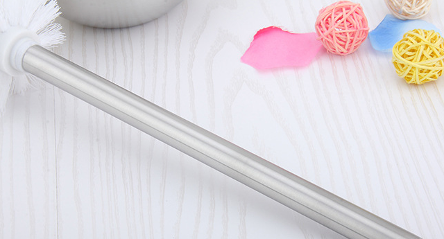 Eco - Friendly Toilet Brush Accessories Round Base Economy Strong Clean Toilet Brush Set