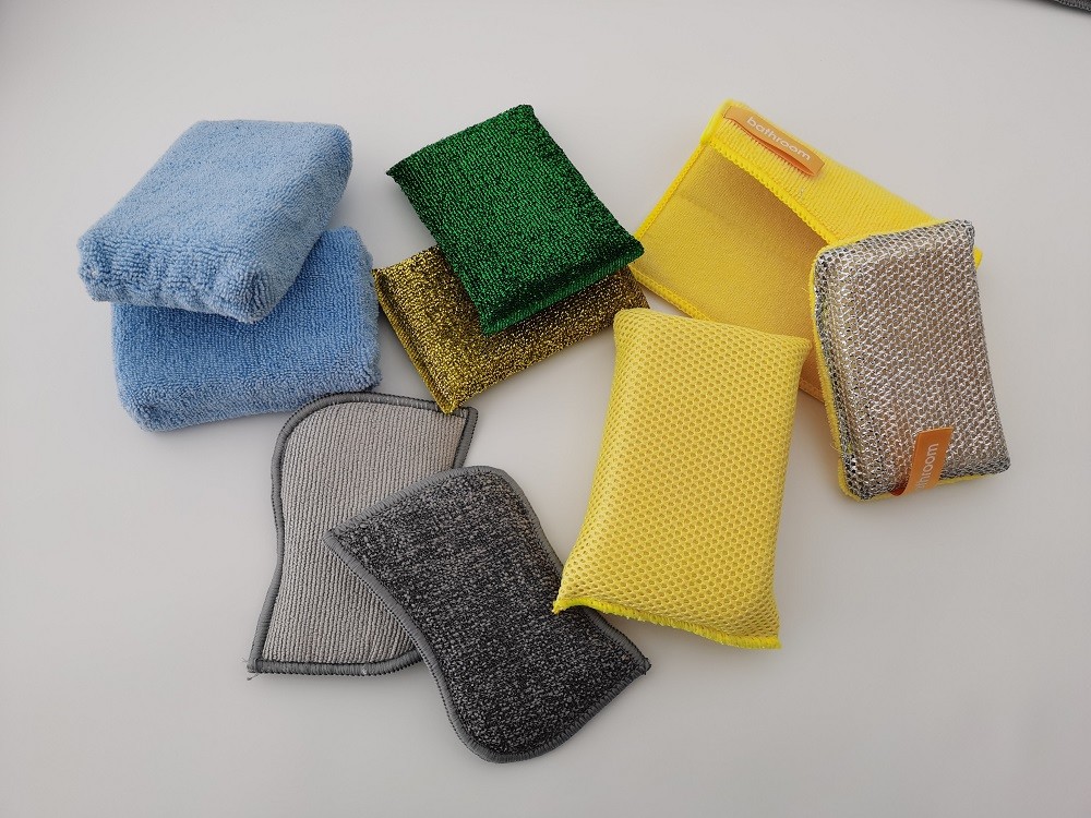 300gsm Dish Microfiber Cleaning Pad Scrub Sponge For Kitchen Dish Washing Sponge