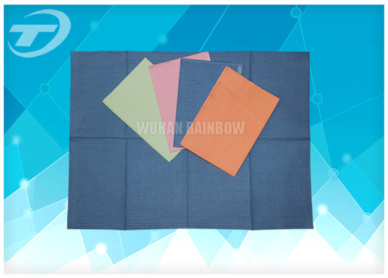 Dental Bib 3ply Medical Disposable Products By Wood Pulp Paper And PE , CE Certificated