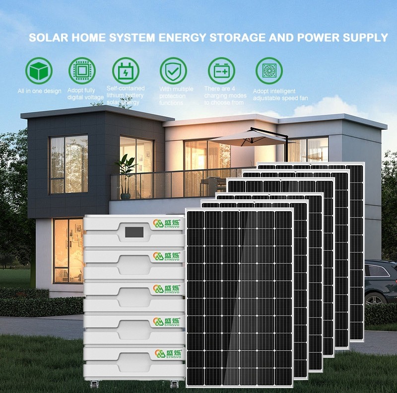 Home Solar Energy System With Lithium Battery 5kw With Backup 10000Wh