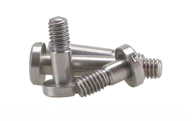 Stainless Steel Slotted Head Shoulder Screws Wheel Bolts With Metric Thread