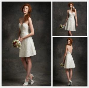 Buy cheap Short Tea length sweetheart Lace wedding gown Bridal dress#GA2246 product