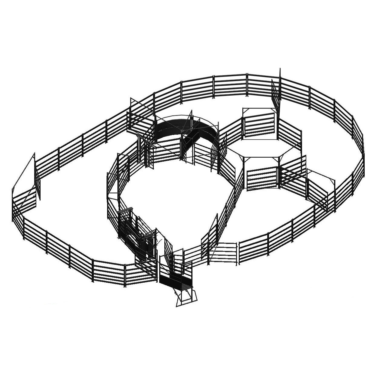 Livestock Cattle Corral Fence Gate 6ft X 12ft Heavy Duty Horse Round Pen Panels