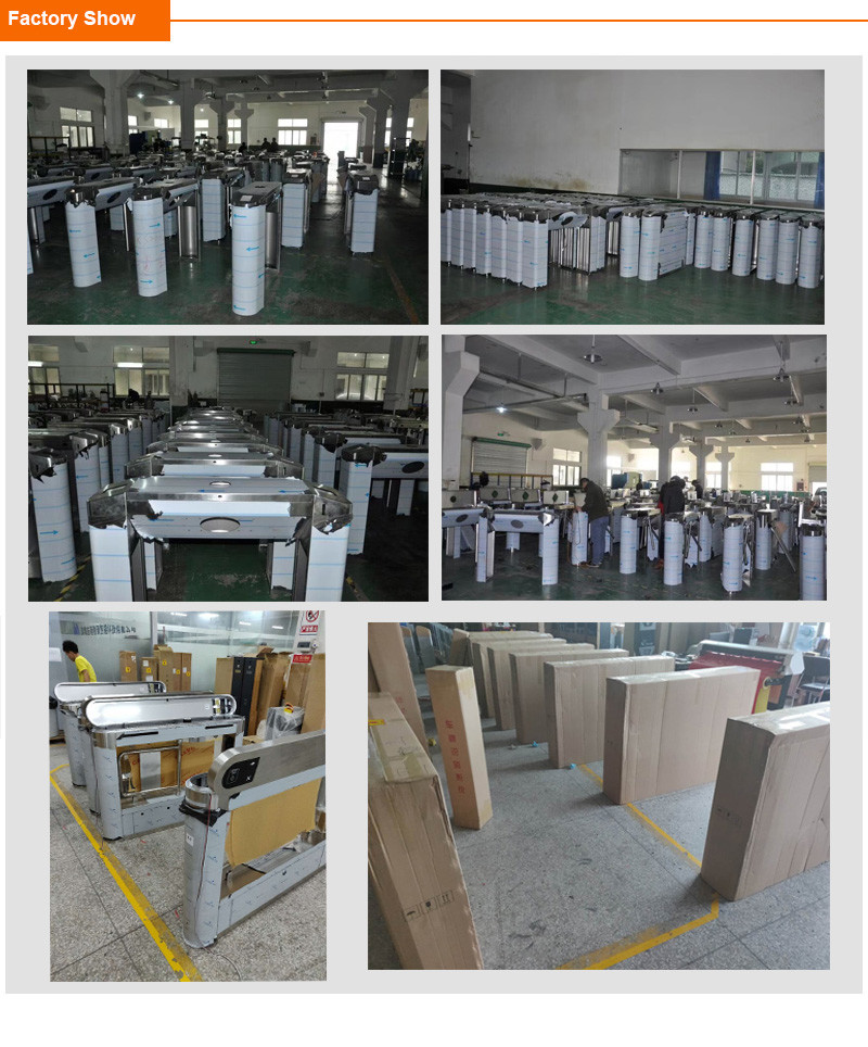Fingerprint Access Control Turnstile Gate , Automatic Flap Card Access Control System