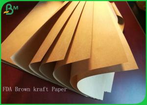 Buy cheap 50GSM Good Brown Kraft Paper Sheets Anti Curl Greaseproof For Packing Nut product