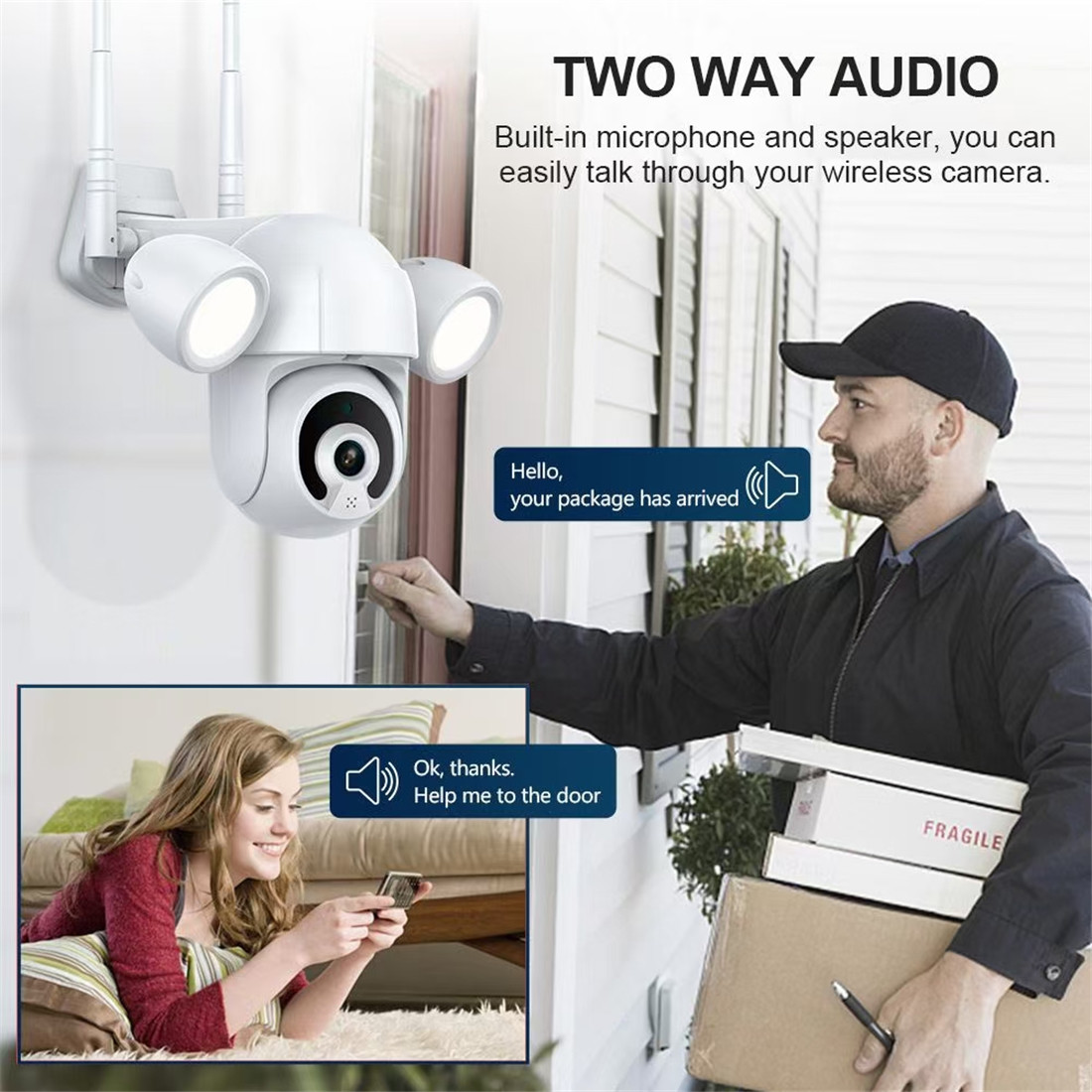 Smart Courtyard Light Wi-Fi Camera(KS-X8)