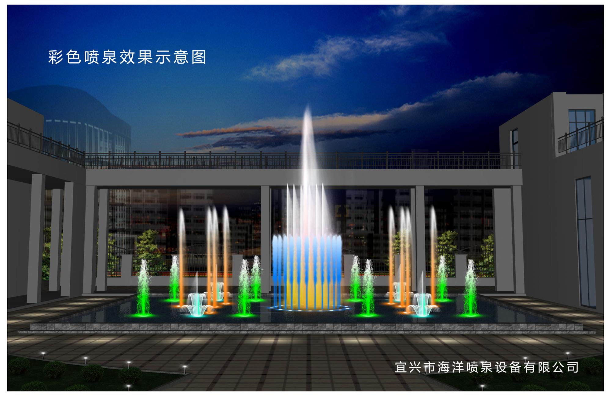 Music square ground water fountain