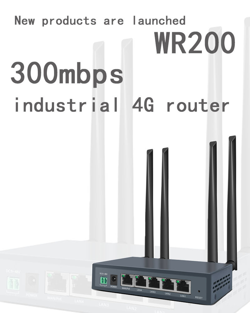 DC 9-48V Supply 4g Lte Router 300Mbps 4g Wifi Router With RS232 / RS485 Serial Port