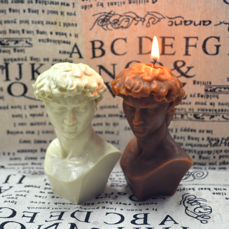 David Figure Silicone Candle Mold Handmade 3D DIY Candle Molds Non Stick