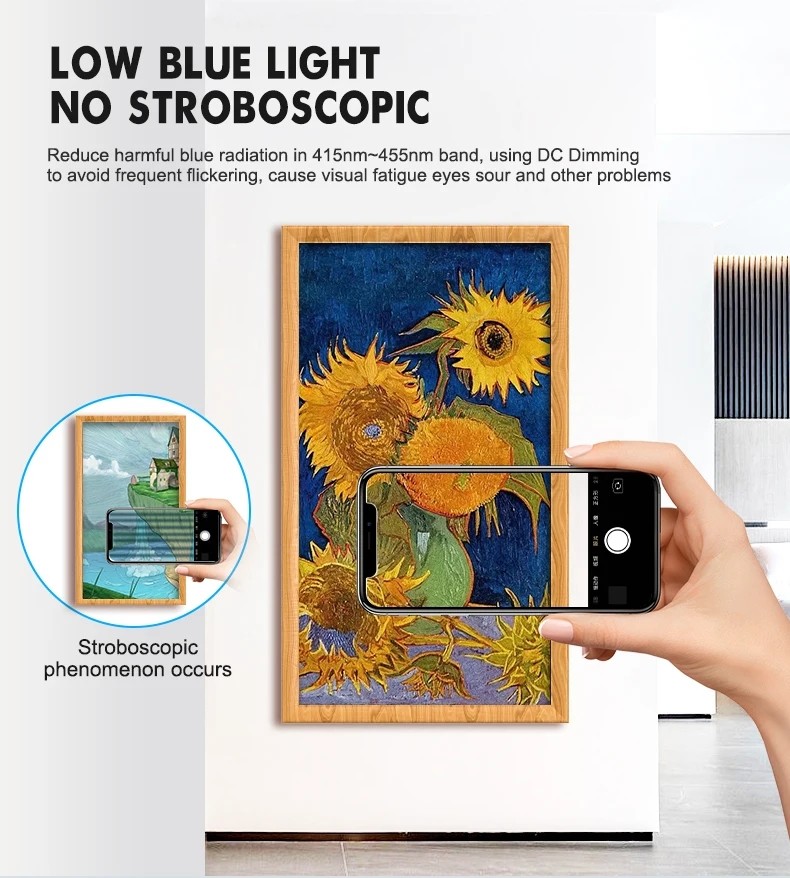 Electronic Artistic Digital Photo Frames For Photos Music Images Wall Mount