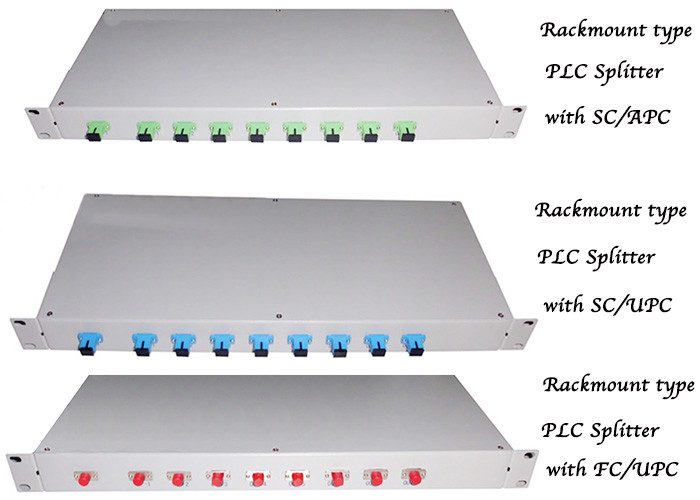 1*8 2*8 Fiber Optic Splitter Patch Panel / 1x8 2x8 Rack Mount Passive PLC Splitter SC FC