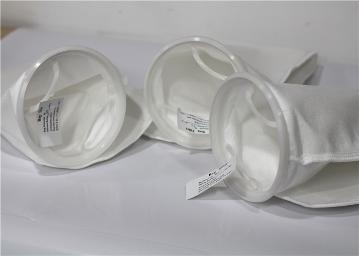 100 300 Micron Food Grade Fabric Nylon Filter Bag White Color Post Heat Setting