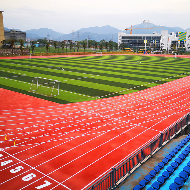 Multicolor Synthetic Sports Flooring Recycled Rubber Outdoor Flooring