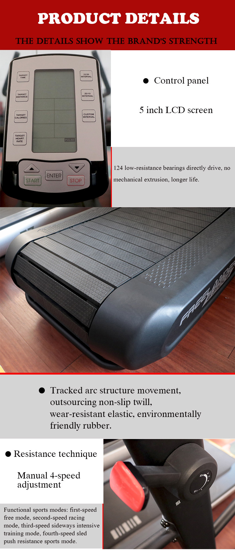 Commercial Cardio Woodway Curve Treadmill For Gym Running Exercise Slim Machine